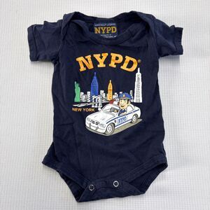 NYPD Unisex One Piece Bodysuit Screen Printed NYC Police Design - 12 Months